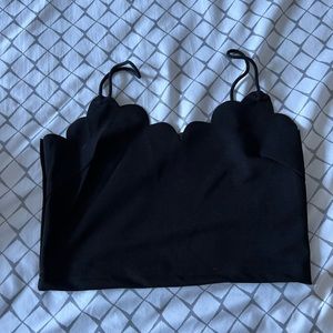 Scallop trip cami top